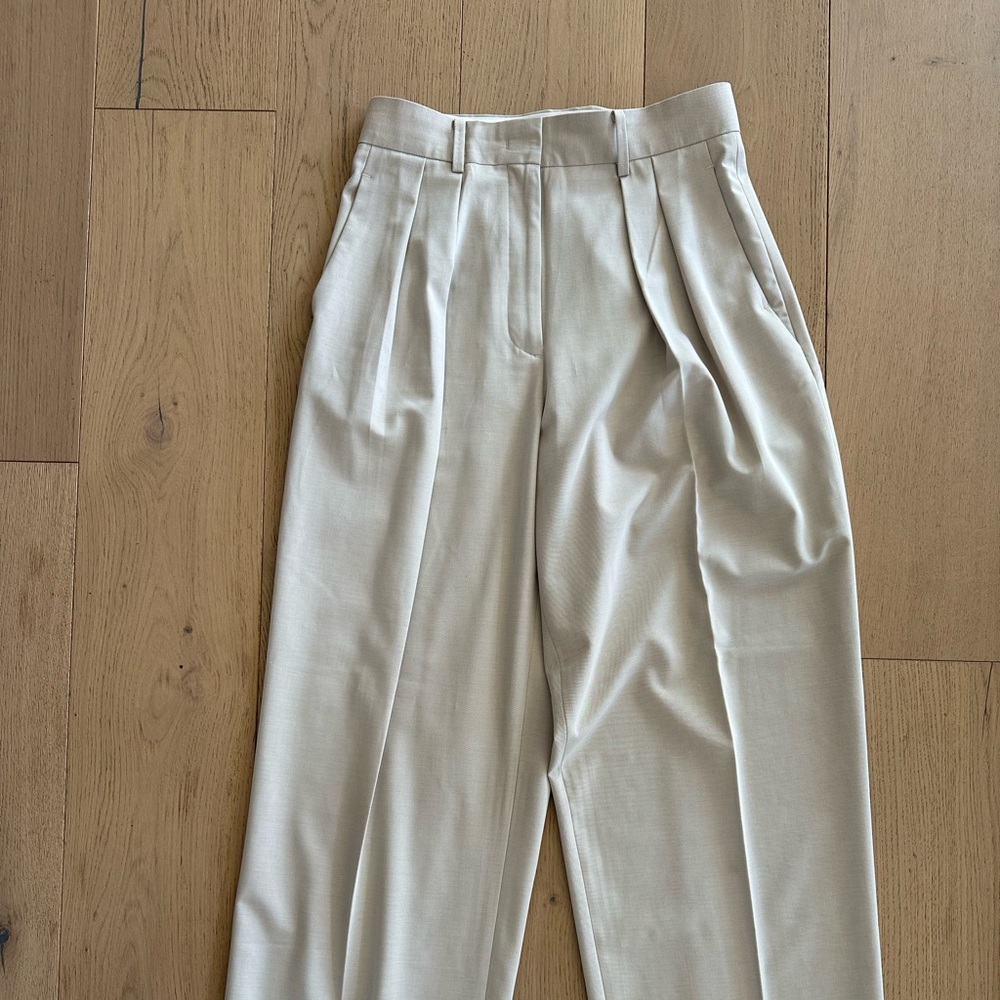 The Frankie Shop Cream Tansy Trousers
